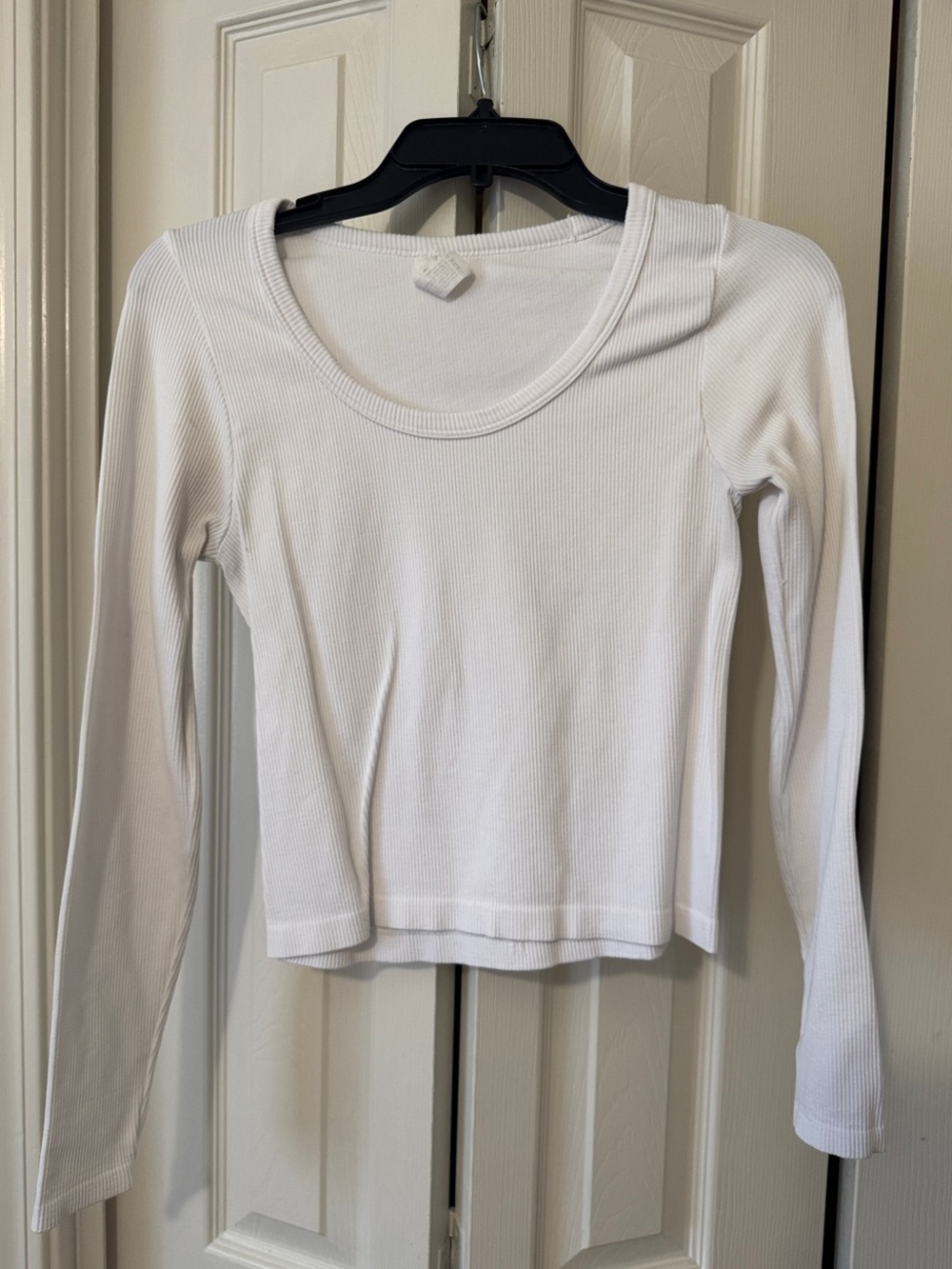 90 Degree By Reflex Women's Long Sleeve Ribbed Tee in White